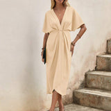 Kaye | Vestido Midi Envelope Elegante - Ines Braga