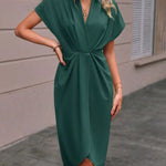 Kaye | Vestido Midi Envelope Elegante - Ines Braga