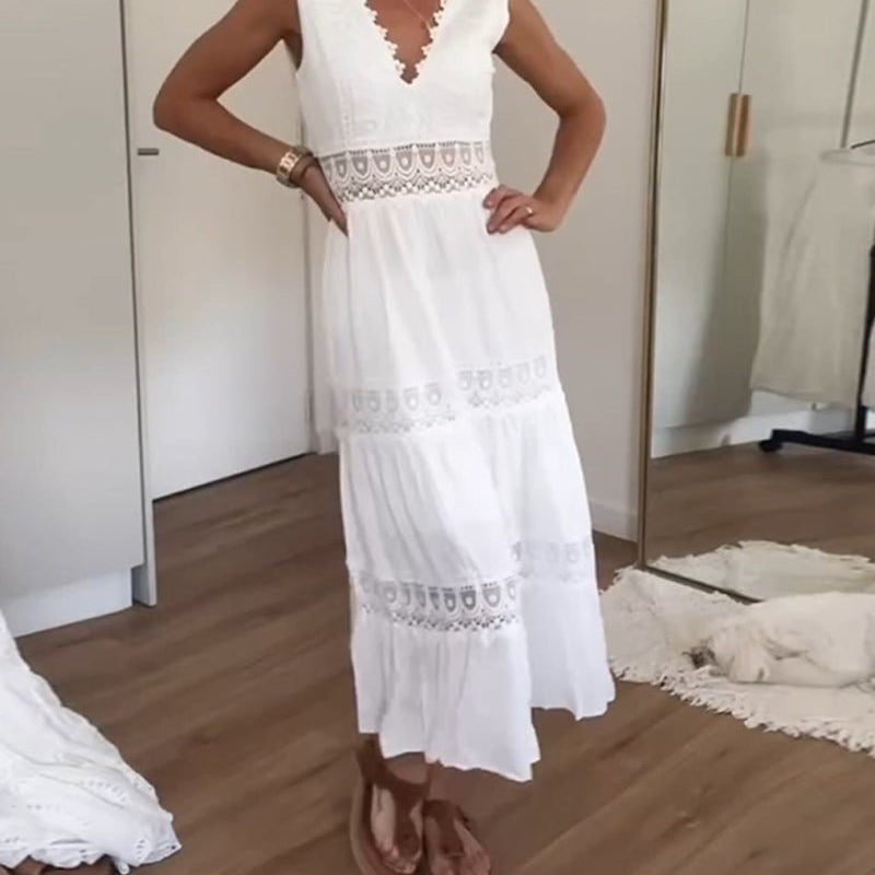 Kim | Vestido em Renda com Decote em V - Ines Braga
