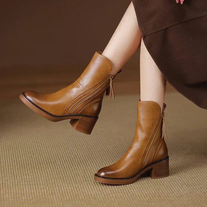 Klara™ - Botas em pele - Ines Braga