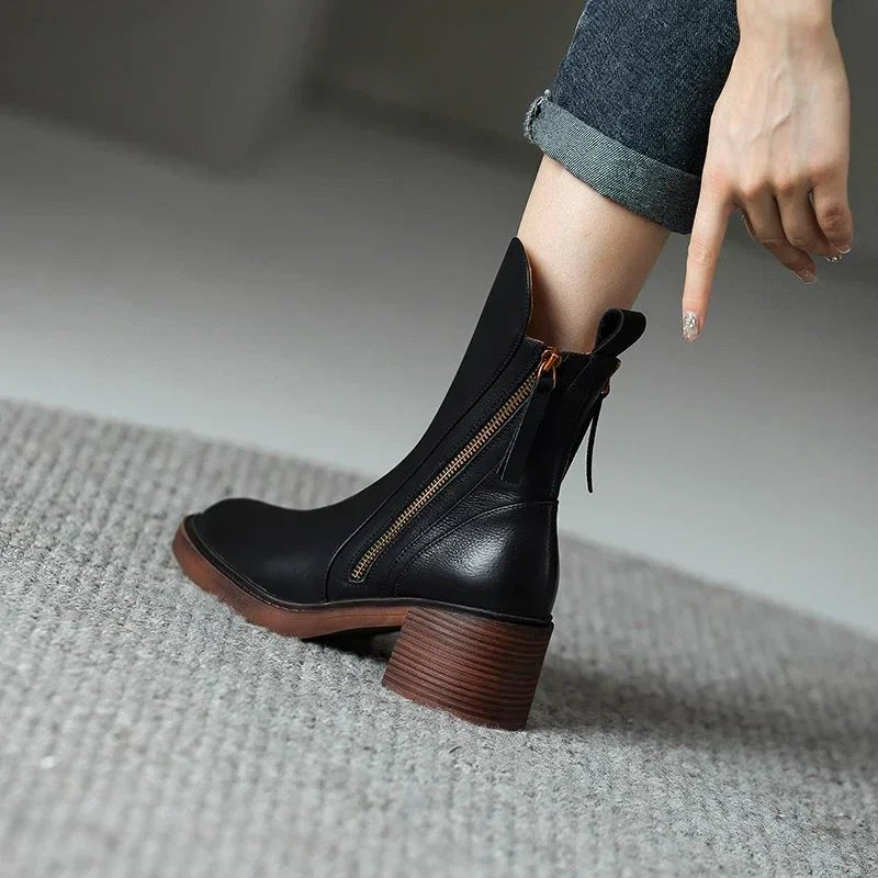 Klara™ - Botas em pele - Ines Braga