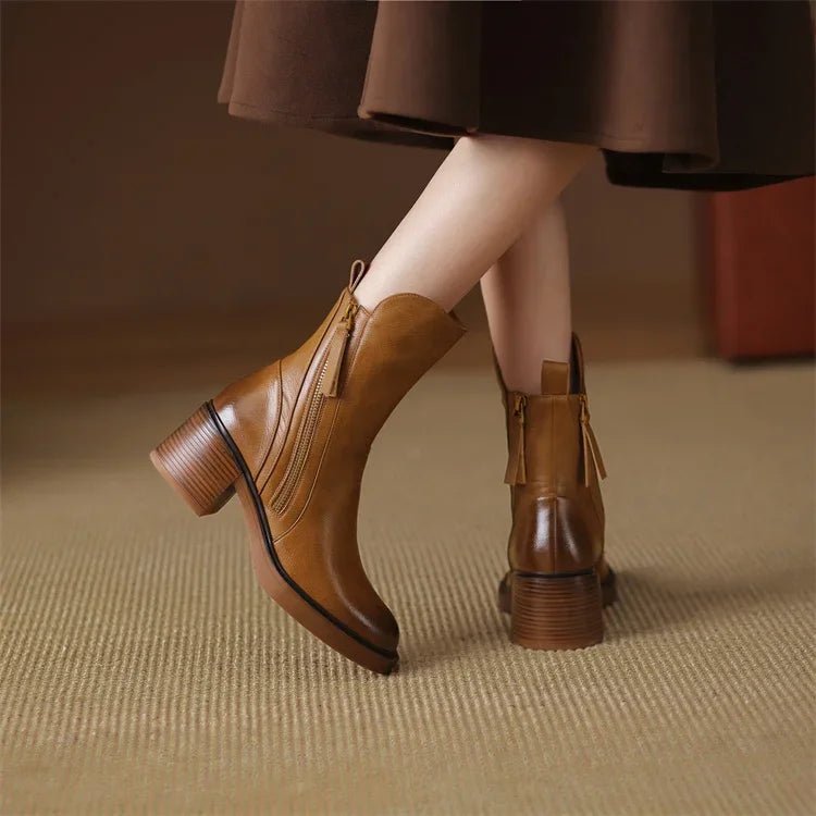 Klara™ - Botas em pele - Ines Braga