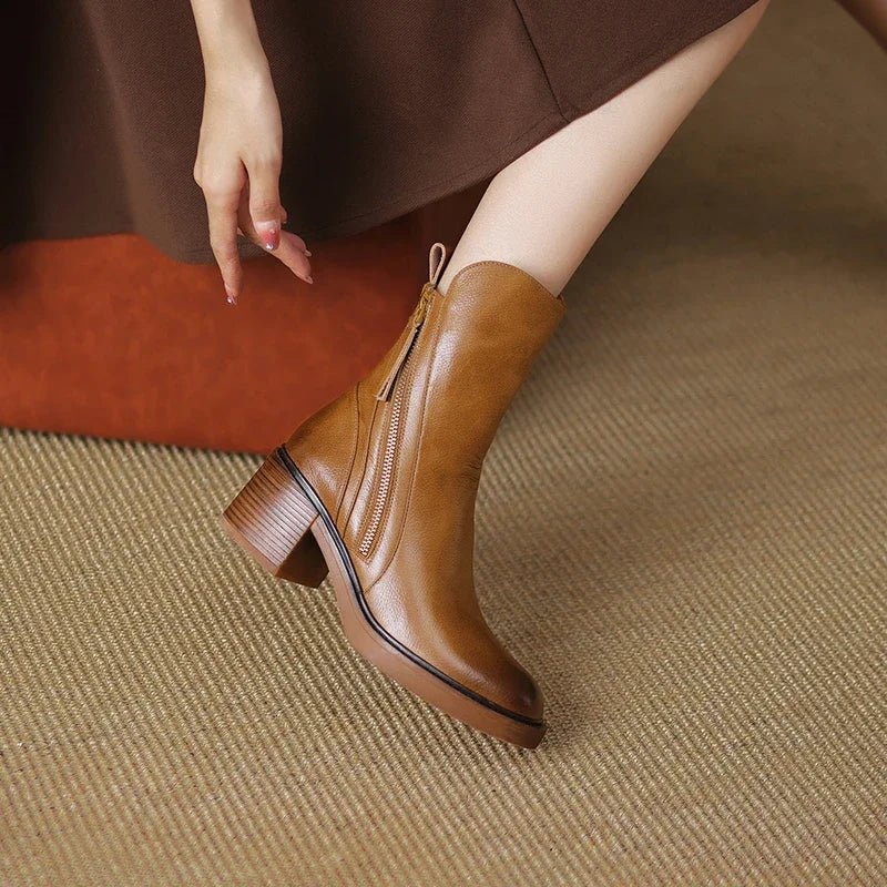 Klara™ - Botas em pele - Ines Braga