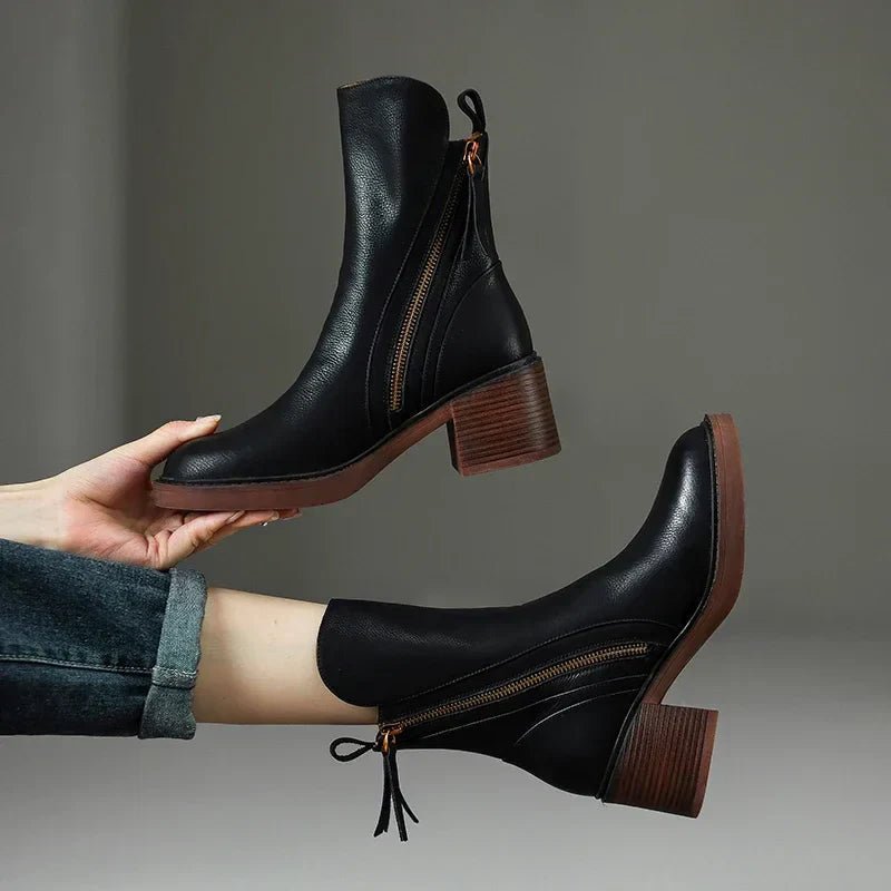 Klara™ - Botas em pele - Ines Braga