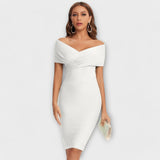Lara| Mini vestido elegante com decote em V - Ines Braga