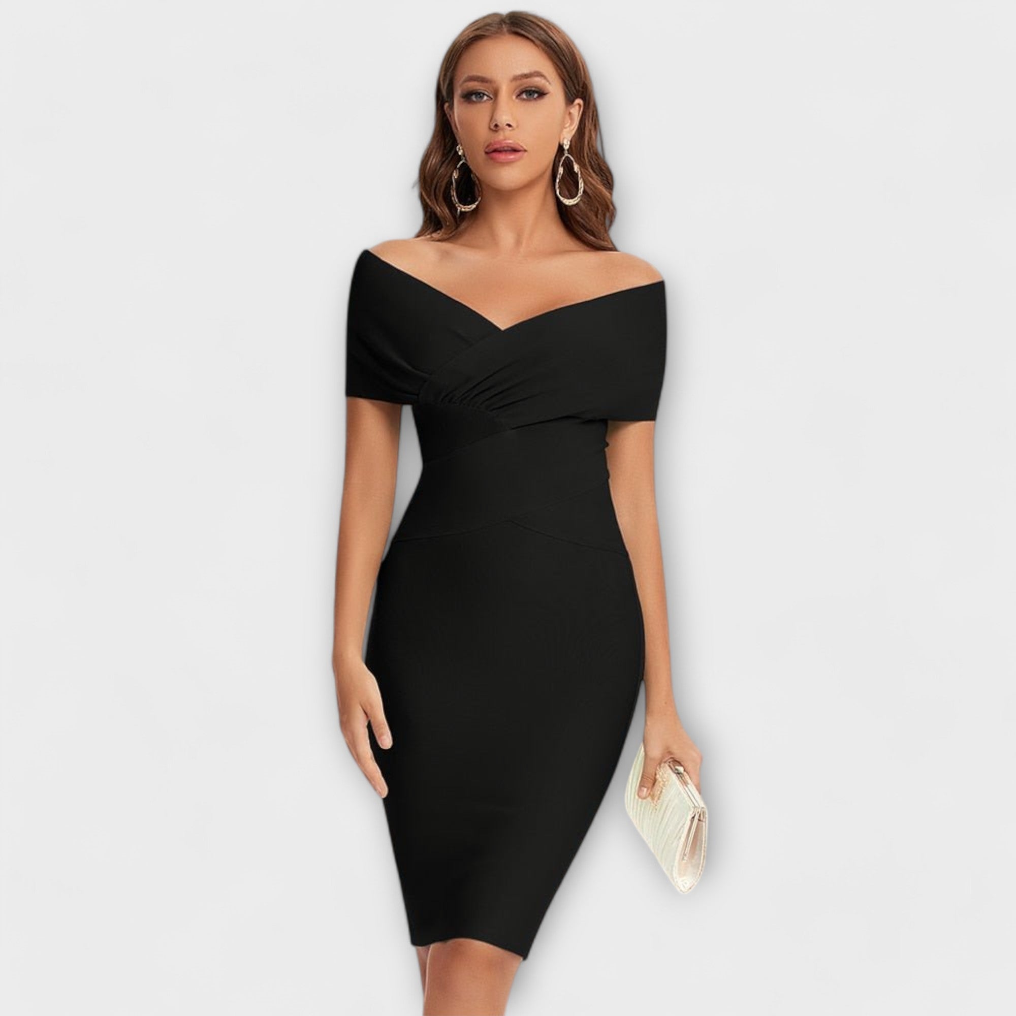 Lara| Mini vestido elegante com decote em V - Ines Braga
