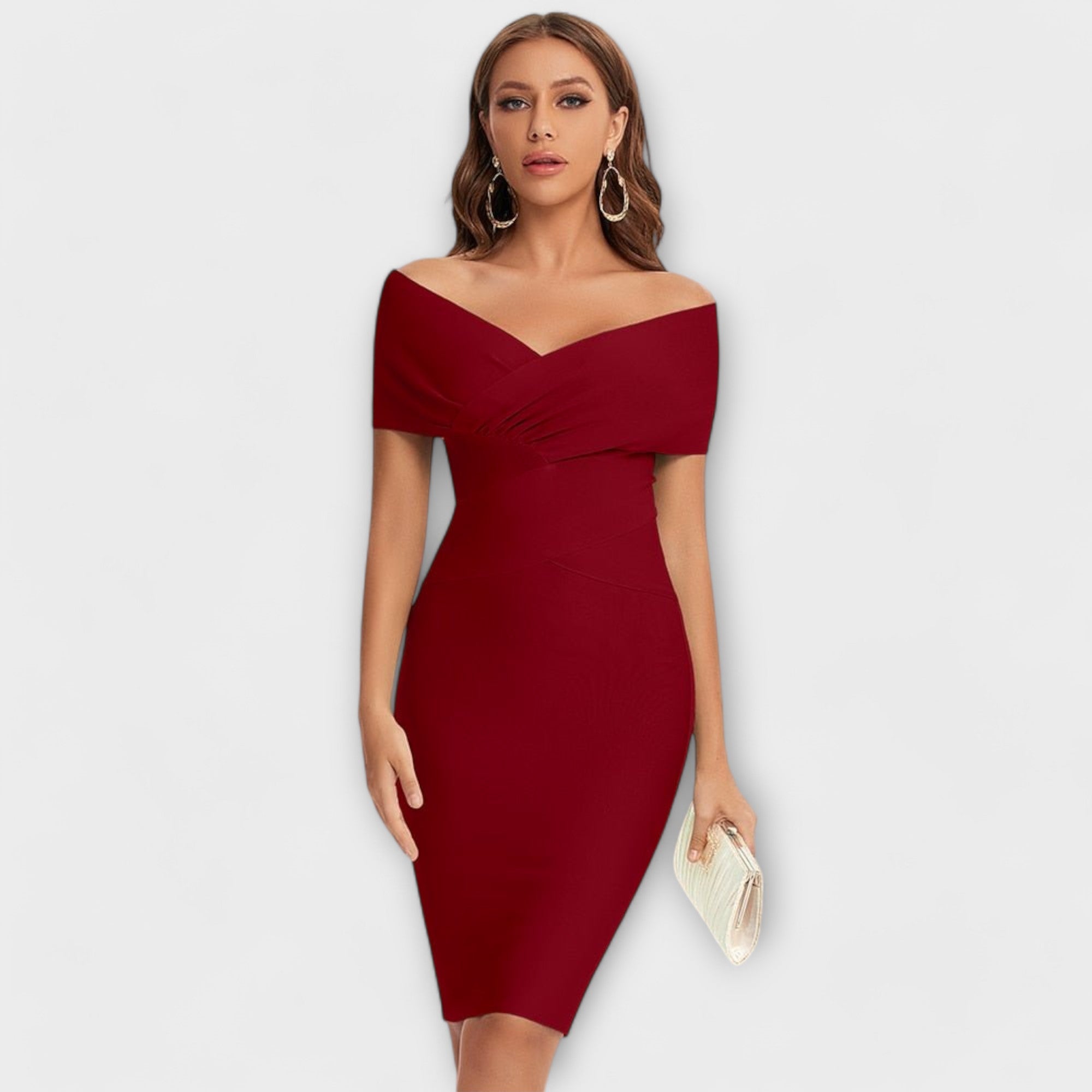 Lara| Mini vestido elegante com decote em V - Ines Braga