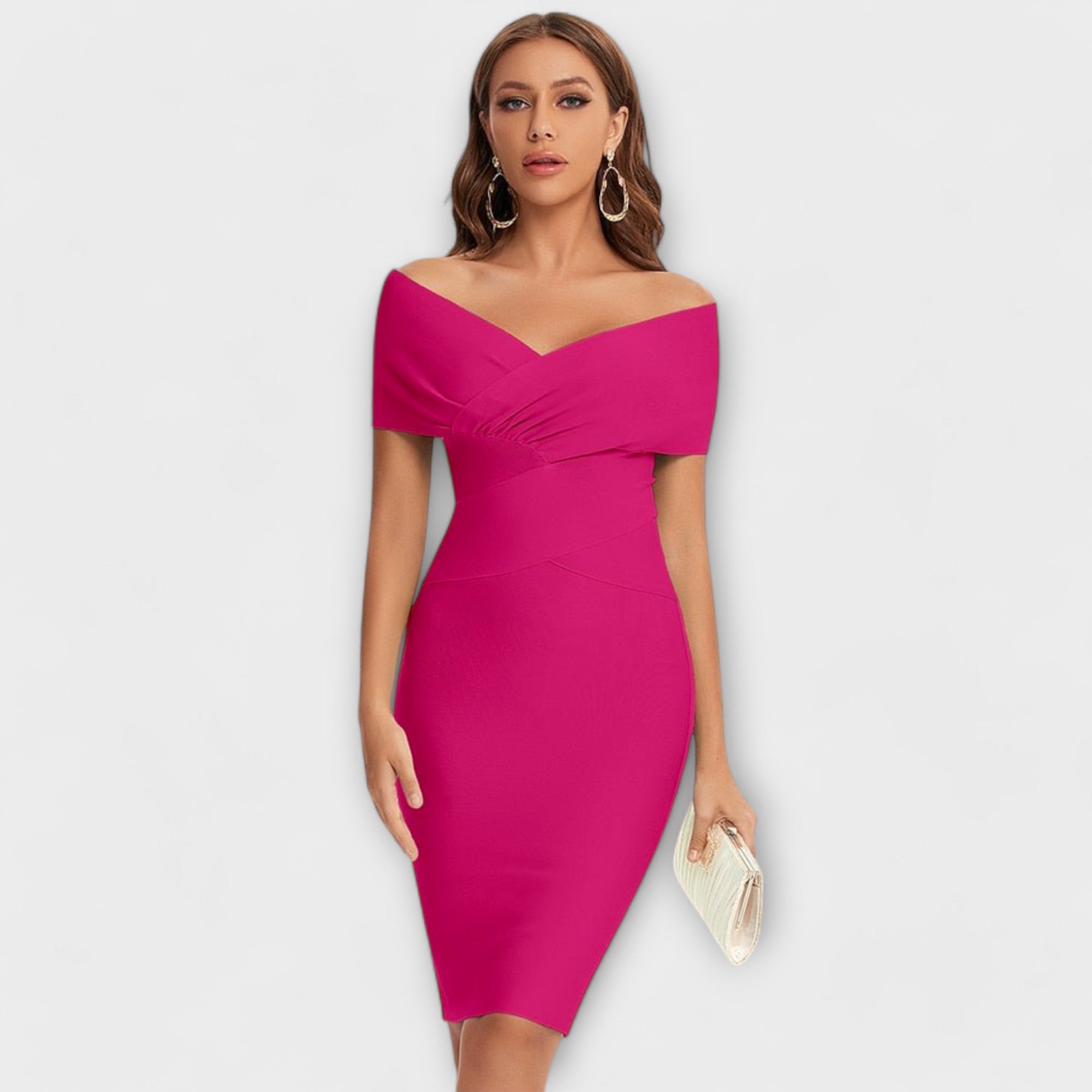 Lara| Mini vestido elegante com decote em V - Ines Braga