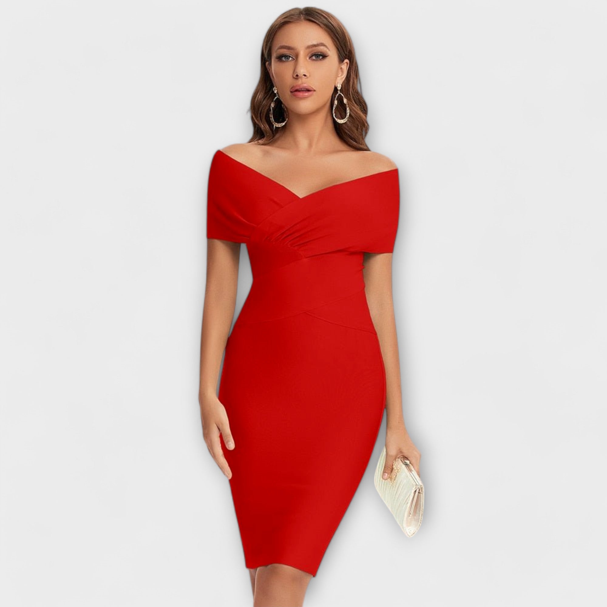 Lara| Mini vestido elegante com decote em V - Ines Braga
