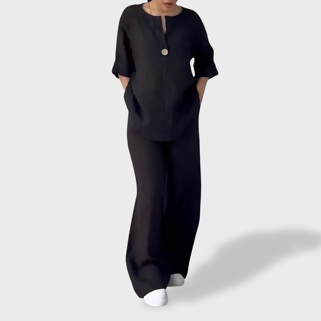 Letícia™ | Conjunto Leve de Linho para o Verão - Ines Braga