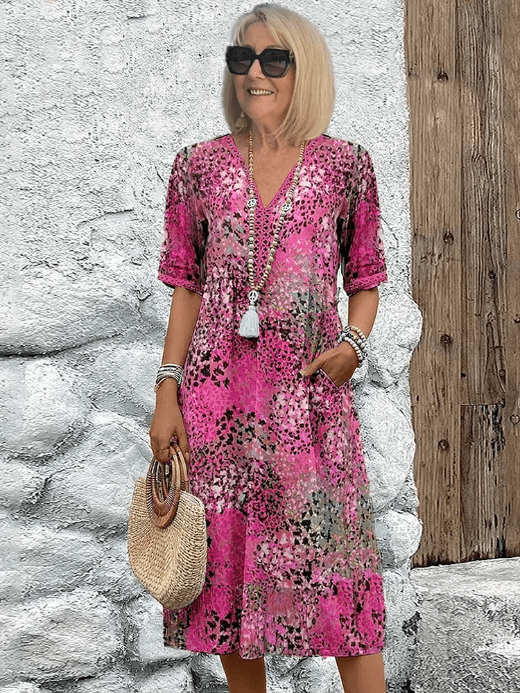Lia | Vestido Feminino Midi em Tecido Leve - Ines Braga
