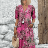 Lia | Vestido Feminino Midi em Tecido Leve - Ines Braga