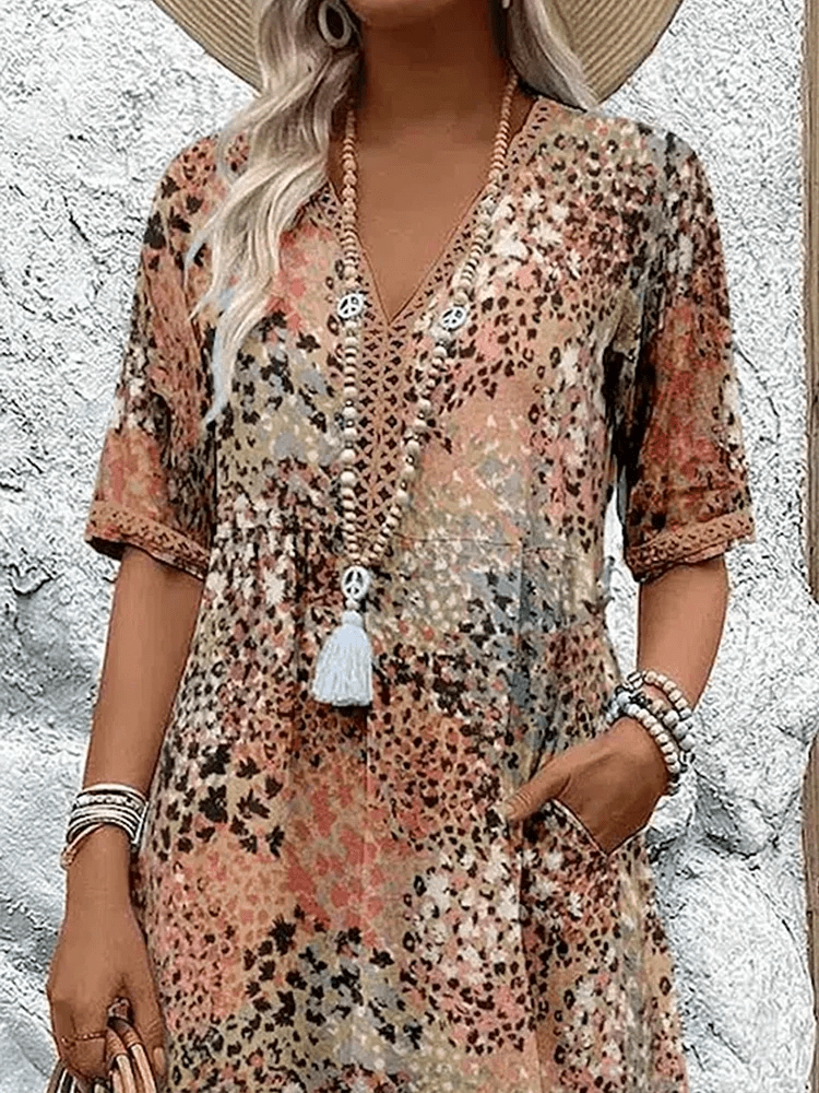Lia | Vestido Feminino Midi em Tecido Leve - Ines Braga