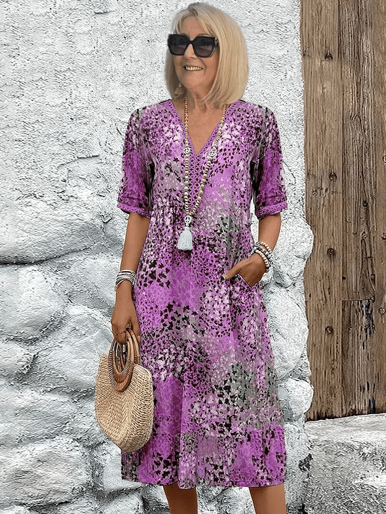 Lia | Vestido Feminino Midi em Tecido Leve - Ines Braga