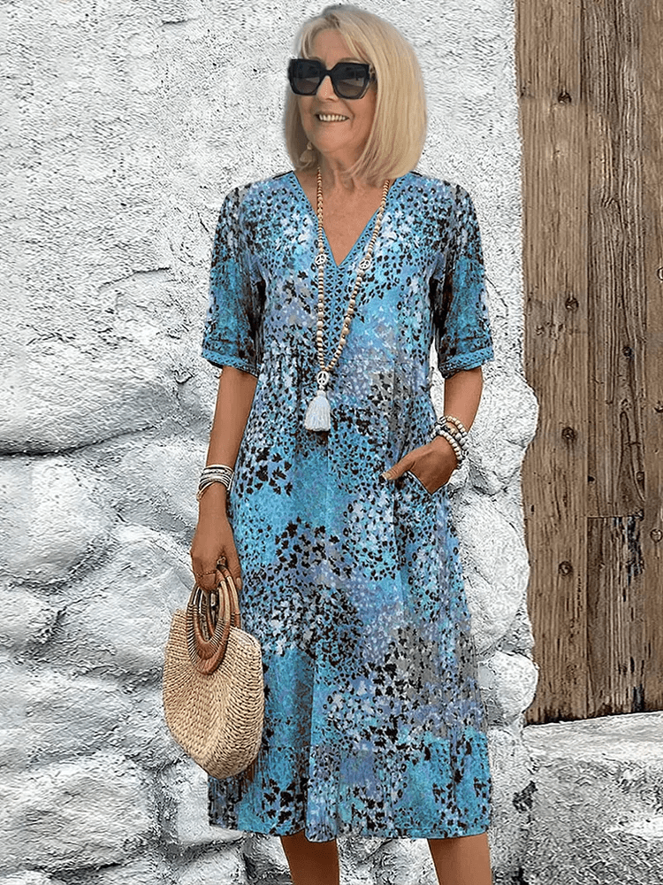 Lia | Vestido Feminino Midi em Tecido Leve - Ines Braga