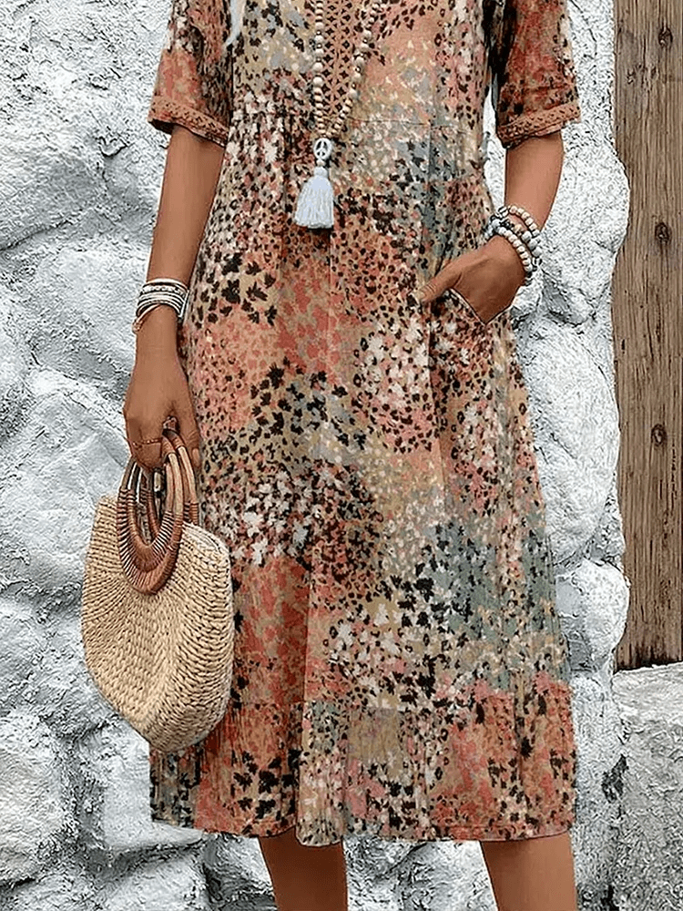 Lia | Vestido Feminino Midi em Tecido Leve - Ines Braga
