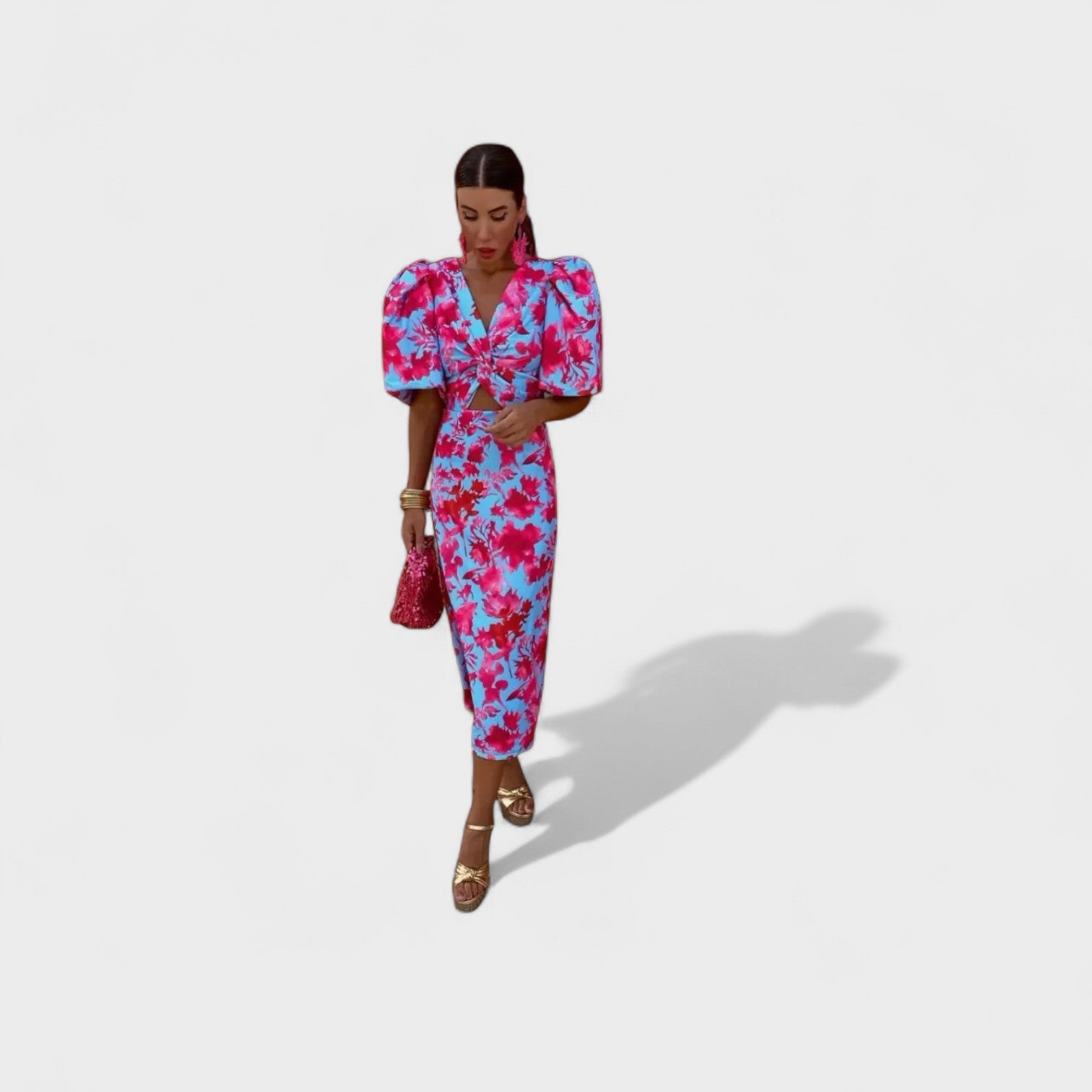 Lily - Vestido Fuego Tropical - Ines Braga