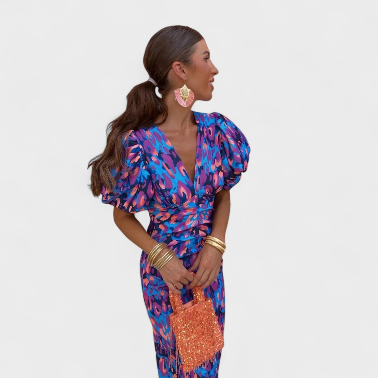 Lily - Vestido Fuego Tropical - Ines Braga