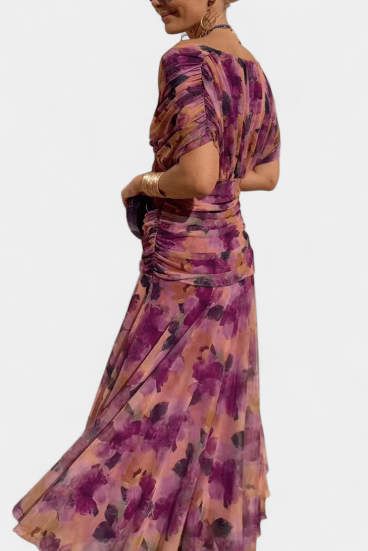 Luana® | Vestido elegante com decote em V - Ines Braga
