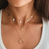 LumaLux Colar Dourado Exclusivo - Motivo Lua Delicado - Ines Braga