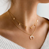 LumaLux Colar Dourado Exclusivo - Motivo Lua Delicado - Ines Braga