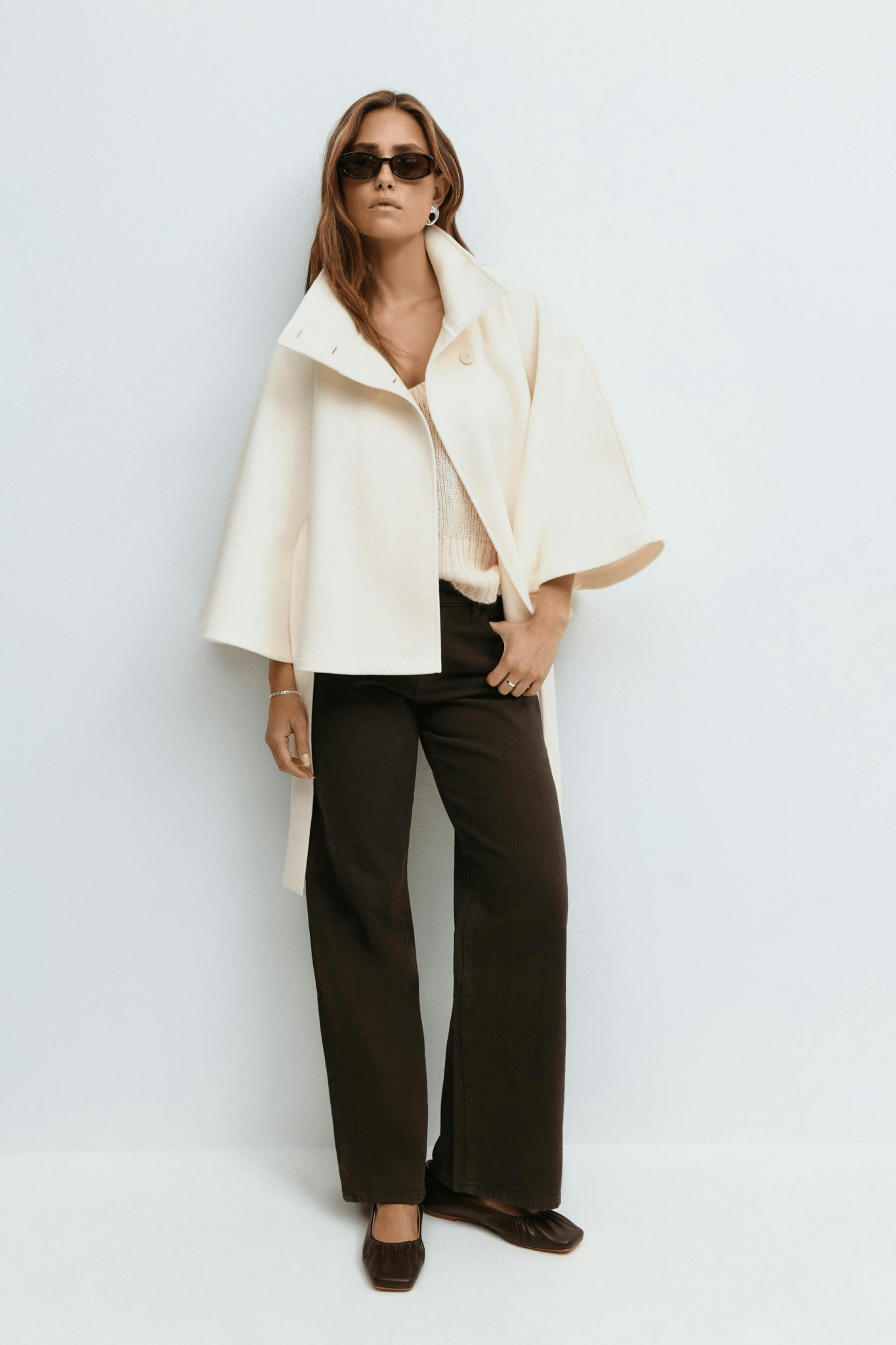 Lusana - Casaco elegante com cinto - Ines Braga