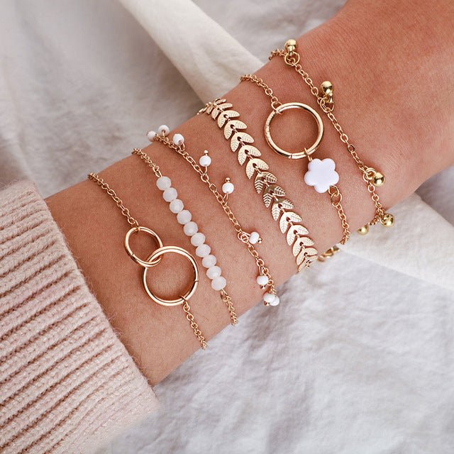 LuxJoy Conjunto Pulseiras De Ouro Antigas - Coleção Vintage - Ines Braga