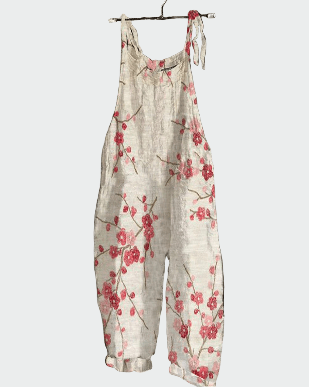 Macacão de Estilo Retrô com Estampa de Flores - Ines Braga