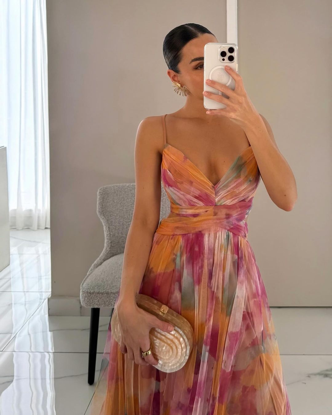 Madeline | Vestido Longo Floral para uma Elegância sem Esforço - Ines Braga