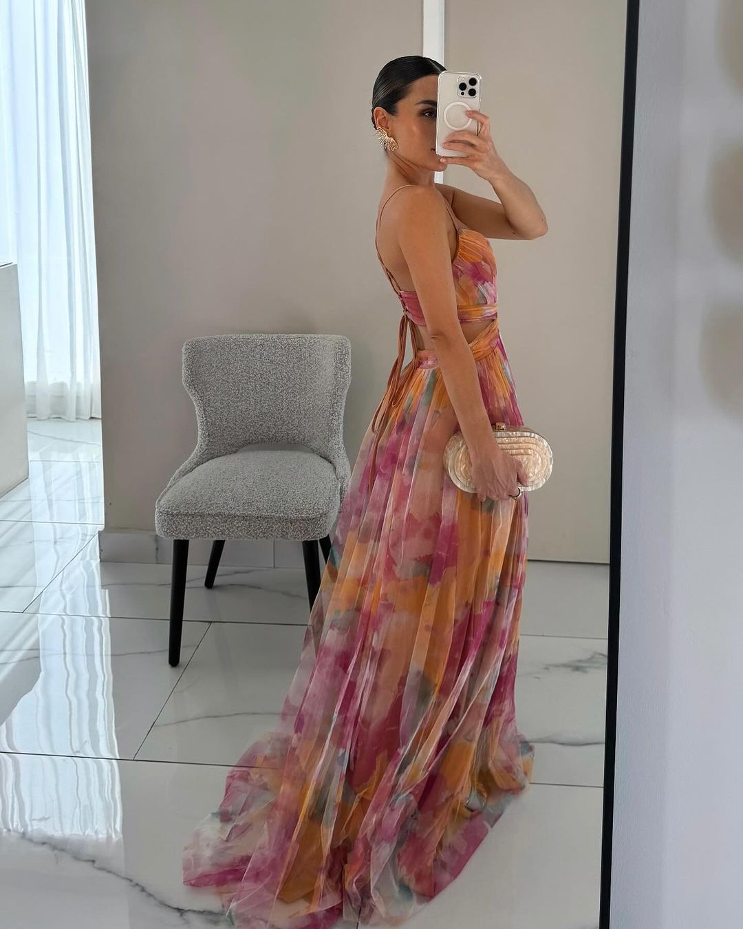Madeline | Vestido Longo Floral para uma Elegância sem Esforço - Ines Braga