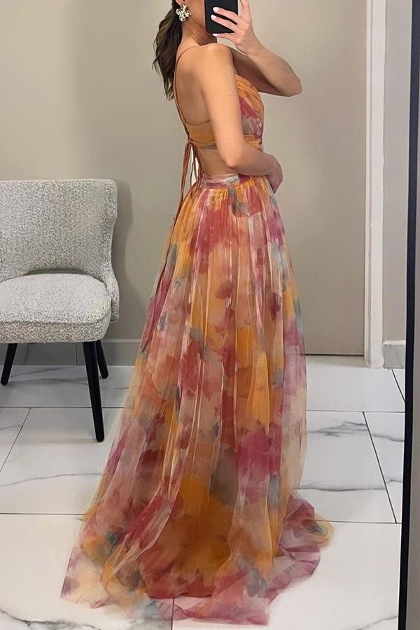 Madeline | Vestido Longo Floral para uma Elegância sem Esforço - Ines Braga