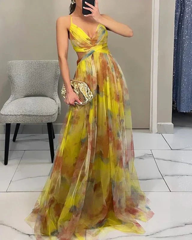 Madeline | Vestido Longo Floral para uma Elegância sem Esforço - Ines Braga