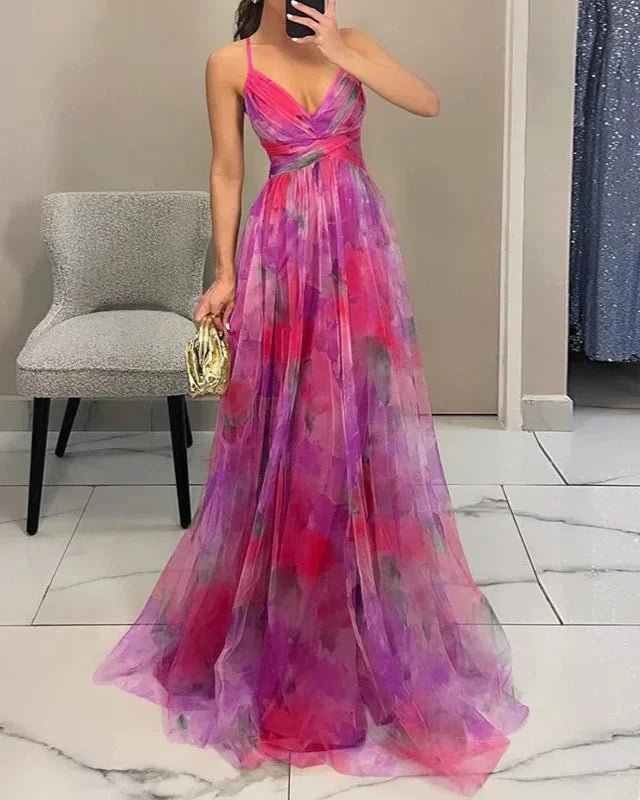 Madeline | Vestido Longo Floral para uma Elegância sem Esforço - Ines Braga
