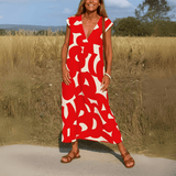 Magda| Vestido fluido com decote em V - Ines Braga