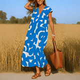Magda| Vestido fluido com decote em V - Ines Braga