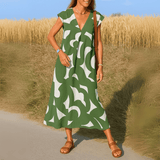 Magda| Vestido fluido com decote em V - Ines Braga