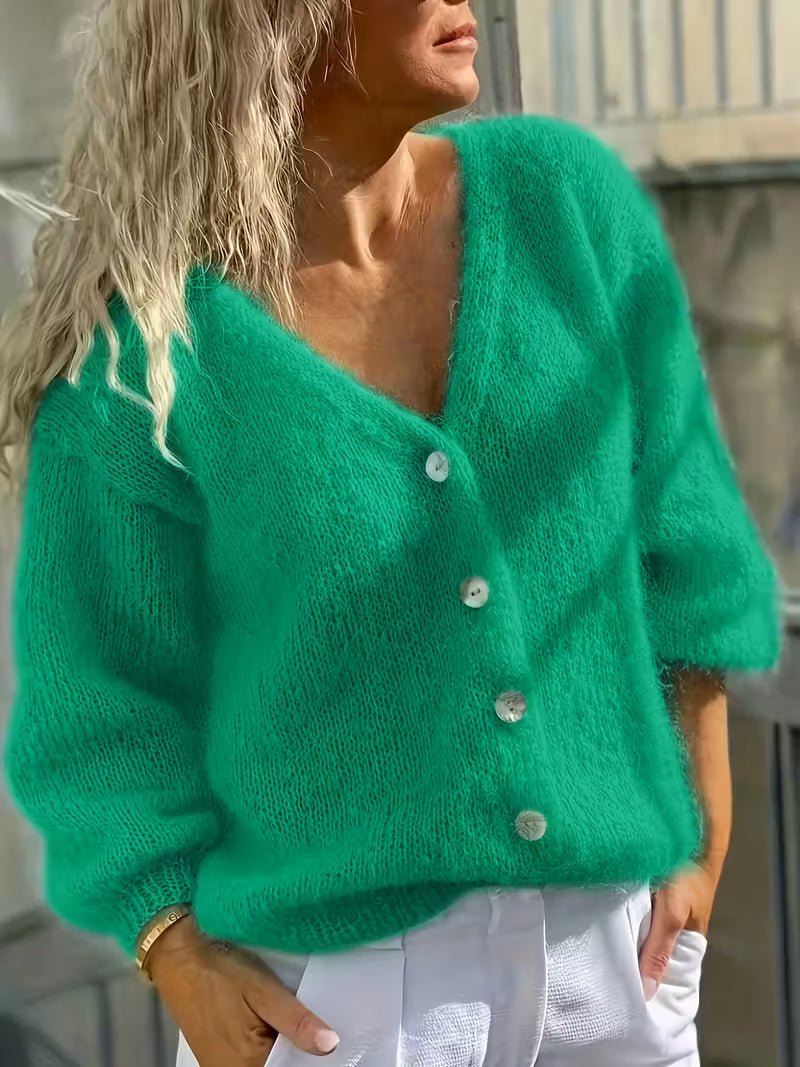 Manuela | Camisola de Malha com Botões e Manga Comprida - Ines Braga