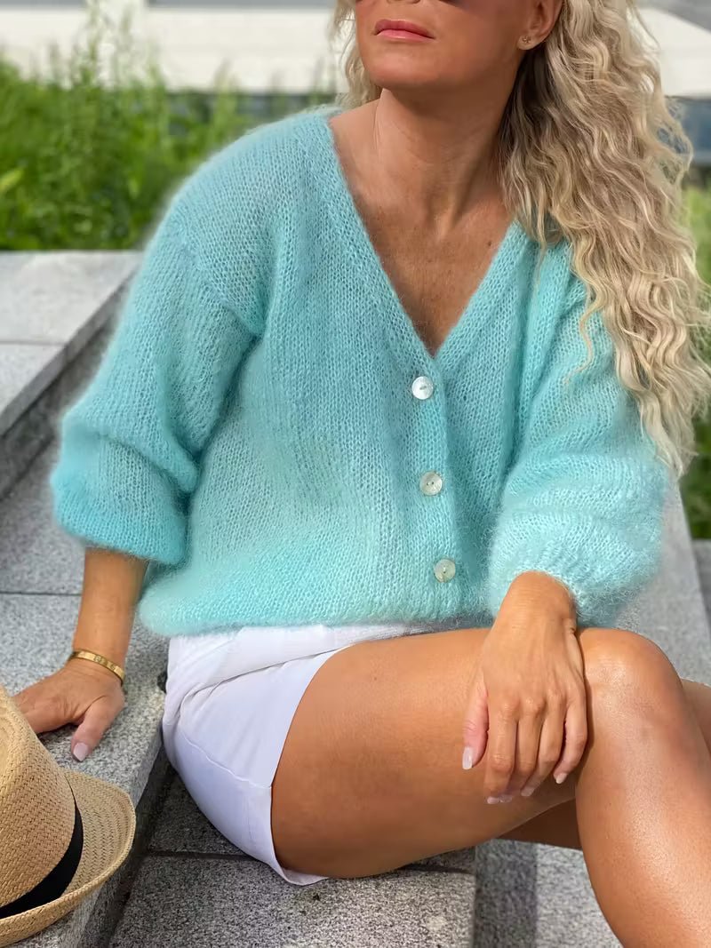 Manuela | Camisola de Malha com Botões e Manga Comprida - Ines Braga