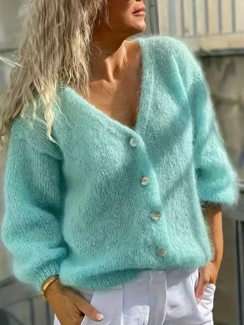 Manuela | Camisola de Malha com Botões e Manga Comprida - Ines Braga