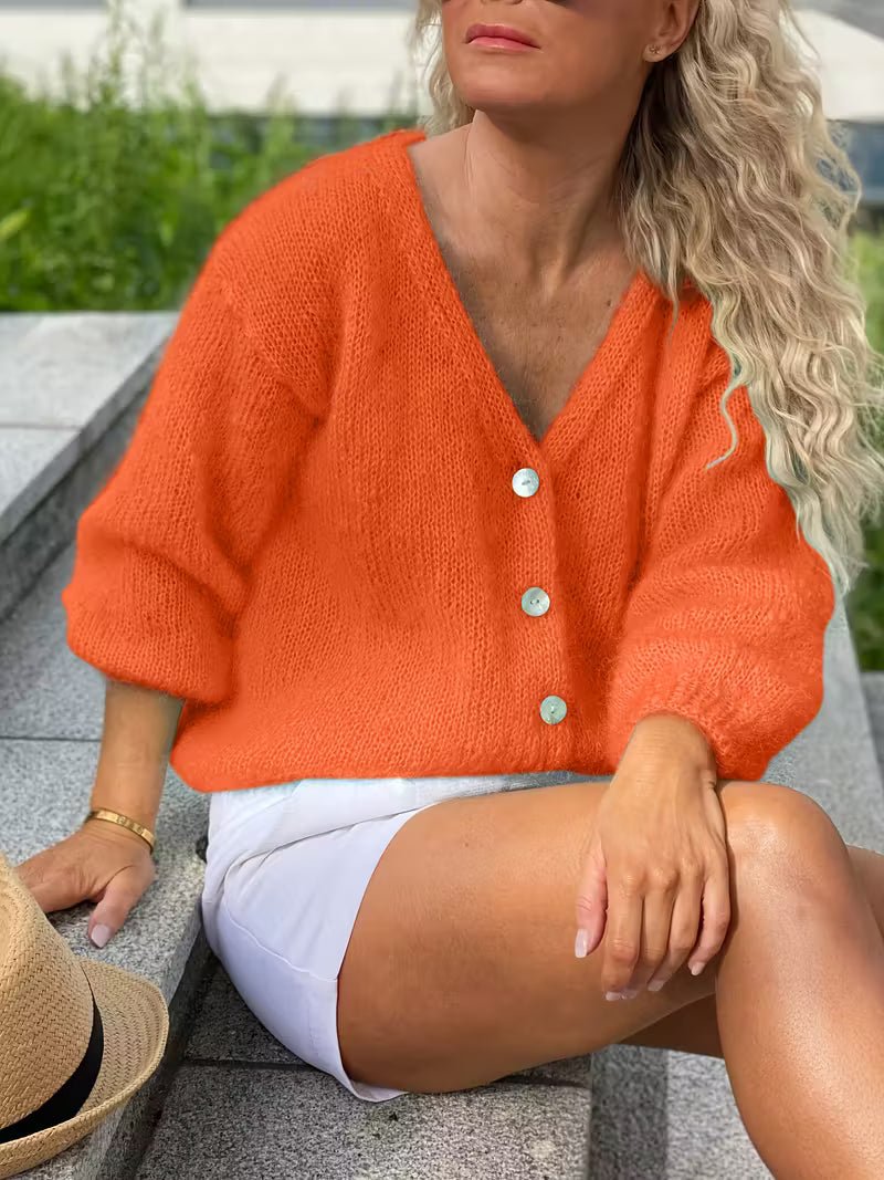 Manuela | Camisola de Malha com Botões e Manga Comprida - Ines Braga