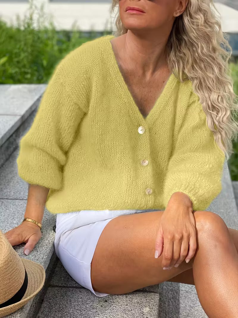 Manuela | Camisola de Malha com Botões e Manga Comprida - Ines Braga
