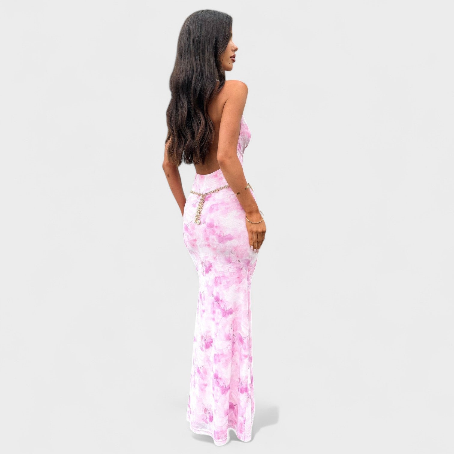 Mara™ | vestido floral cor - de - rosa - Ines Braga