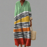 Mariana™ | Vestido Maxi Casual com Risca - Ines Braga