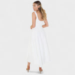 Maribel - Vestido Midi com decote quadrado - Ines Braga