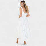 Maribel - Vestido Midi com decote quadrado - Ines Braga