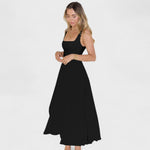 Maribel - Vestido Midi com decote quadrado - Ines Braga