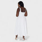 Maribel - Vestido Midi com decote quadrado - Ines Braga
