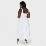 Maribel - Vestido Midi com decote quadrado - Ines Braga