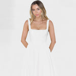 Maribel - Vestido Midi com decote quadrado - Ines Braga