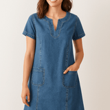 Marina® | Vestido de Ganga Macio - Ines Braga